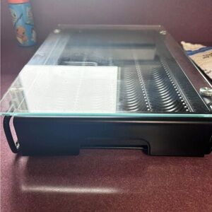 Glass Top Black Coffee Pod Drawer